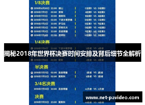 揭秘2018年世界杯决赛时间安排及背后细节全解析
